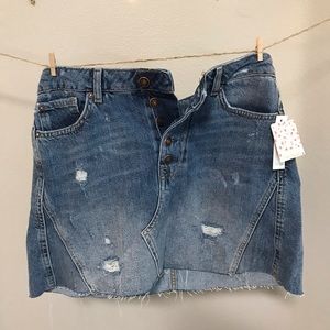 Free people denim skirt